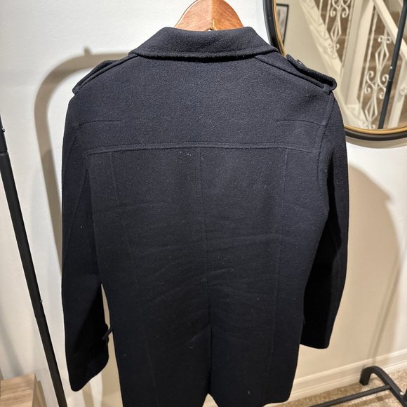 Kai-aakmann Men's Black Peacoat - Picture 5 of 9